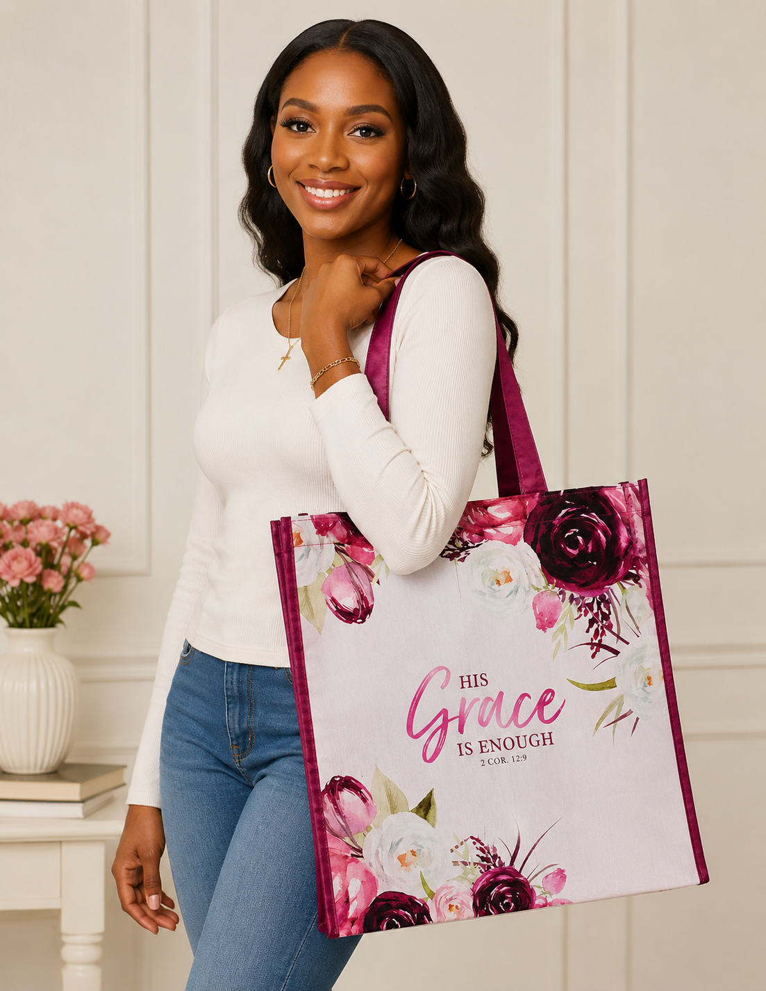 His Grace is Enough Tote Bag