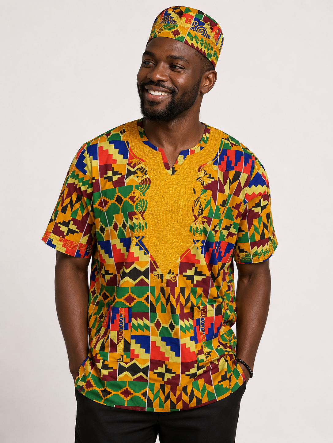 Dashiki and Kufi Men's Multi colors