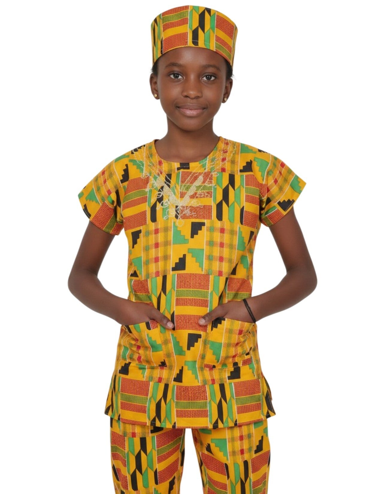 Child's Kente Set Dashiki, Pants and Kufi