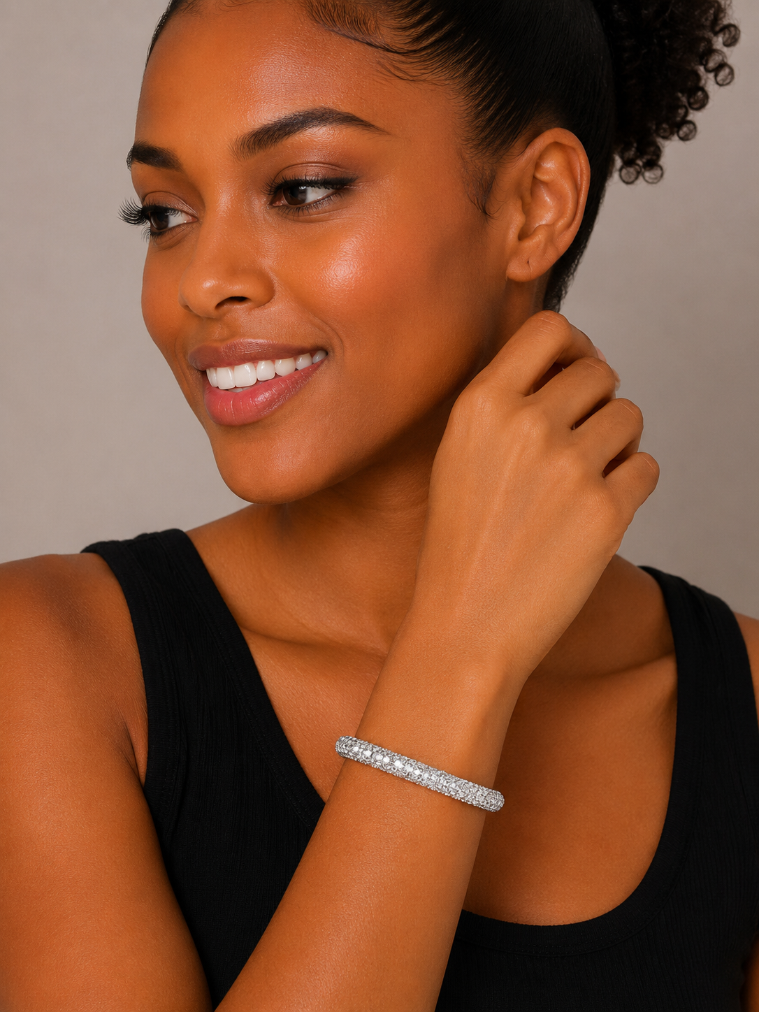 Crystal Pave Bangle Bracelet