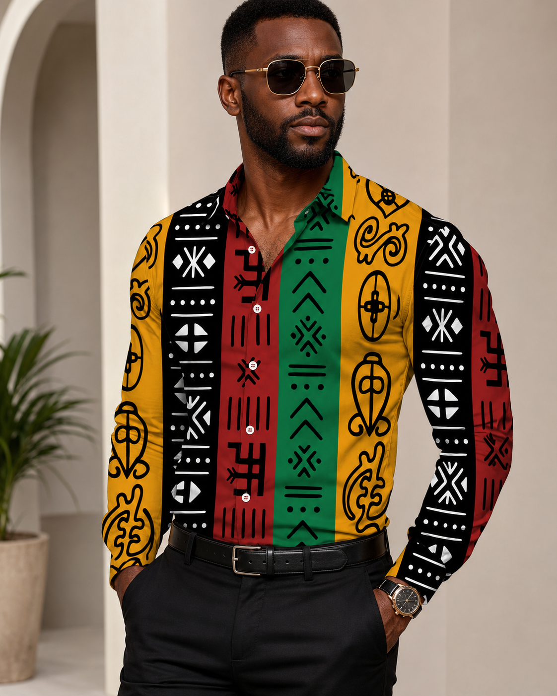 African Tribal Shirt for Men