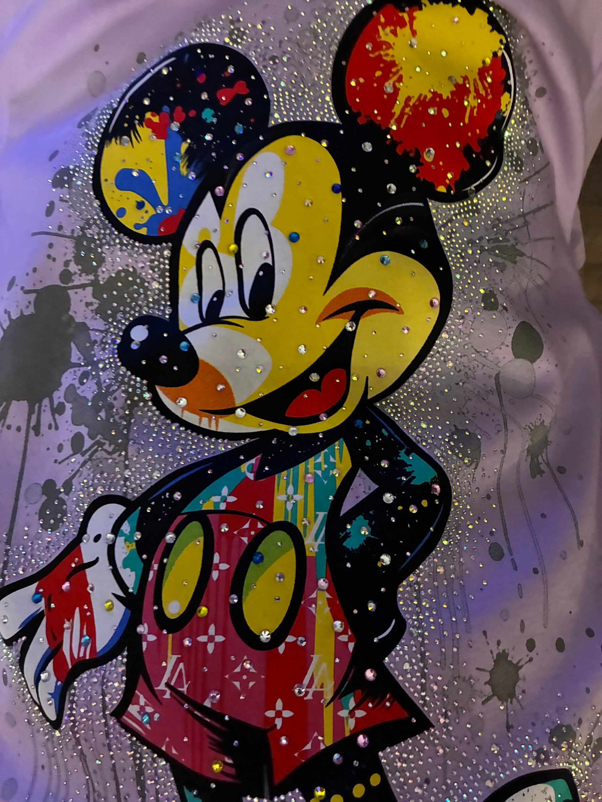 Mickey Mouse Bling Tshirt Purple