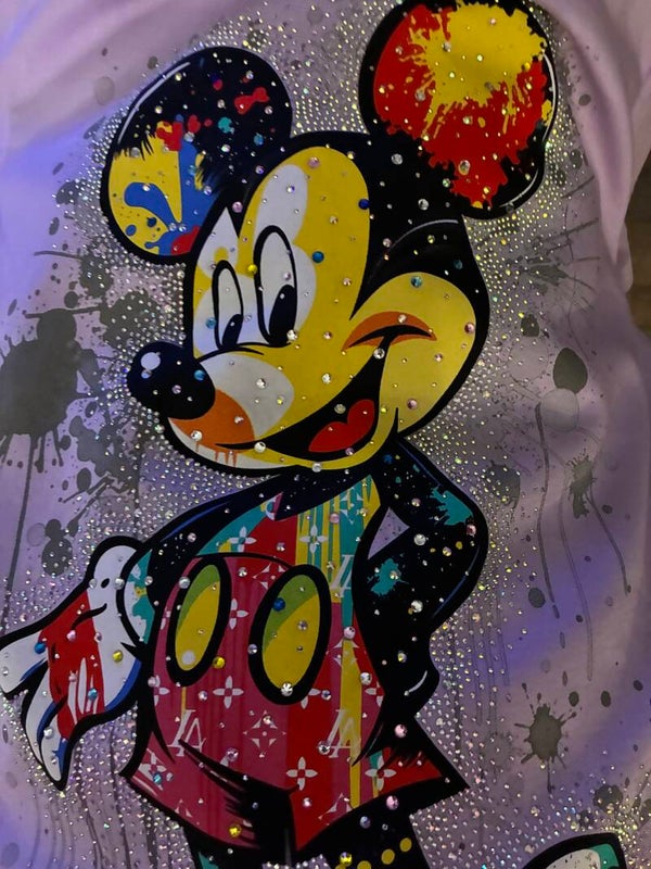 Mickey Mouse Bling Tshirt Purple