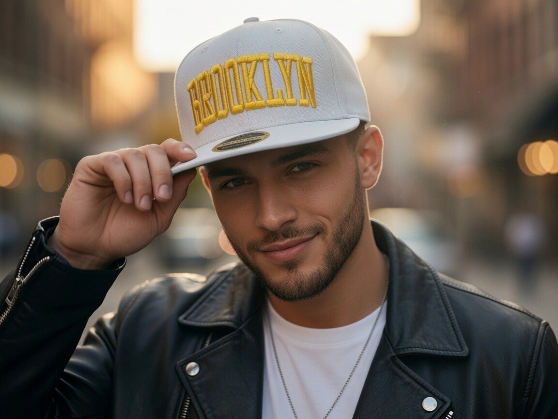 Brooklyn Gold and White Ballcap