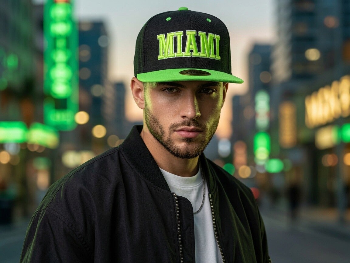 Miami Black and Green Ballcap