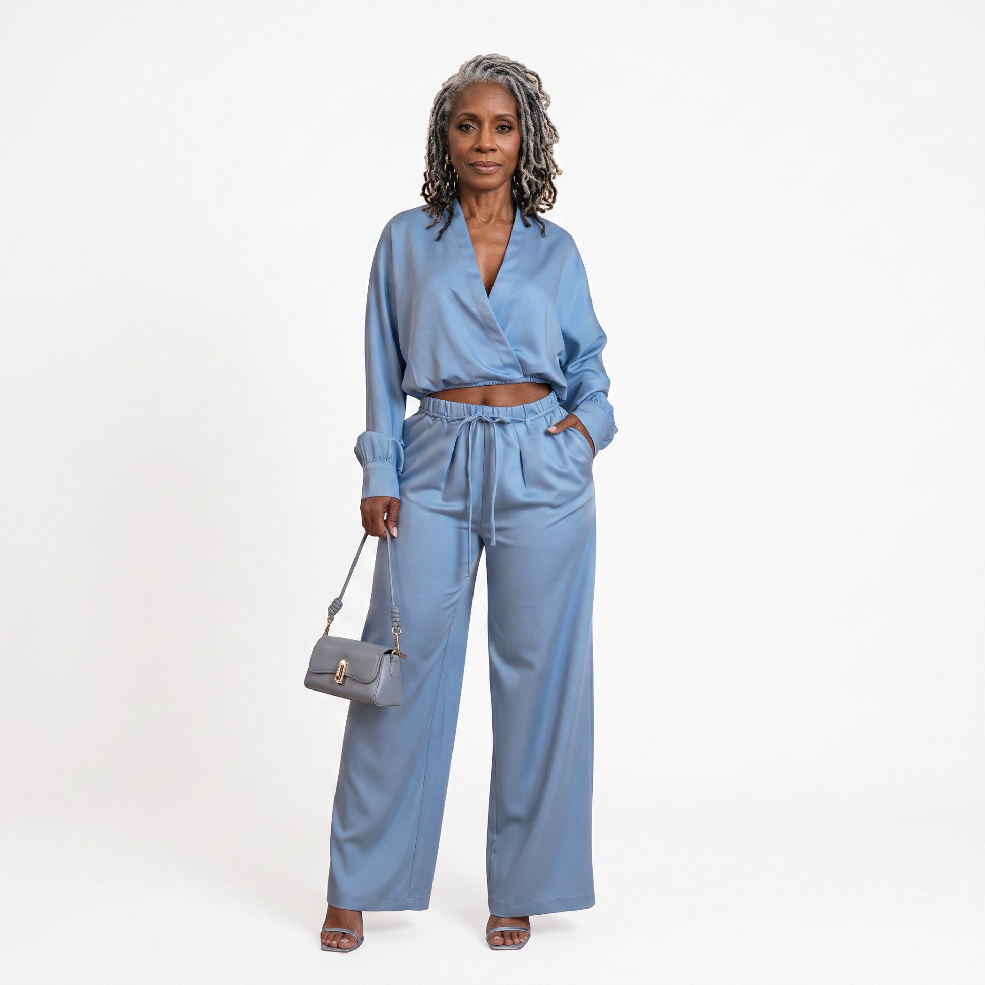 2 piece Chambray Jean Top and Pants
