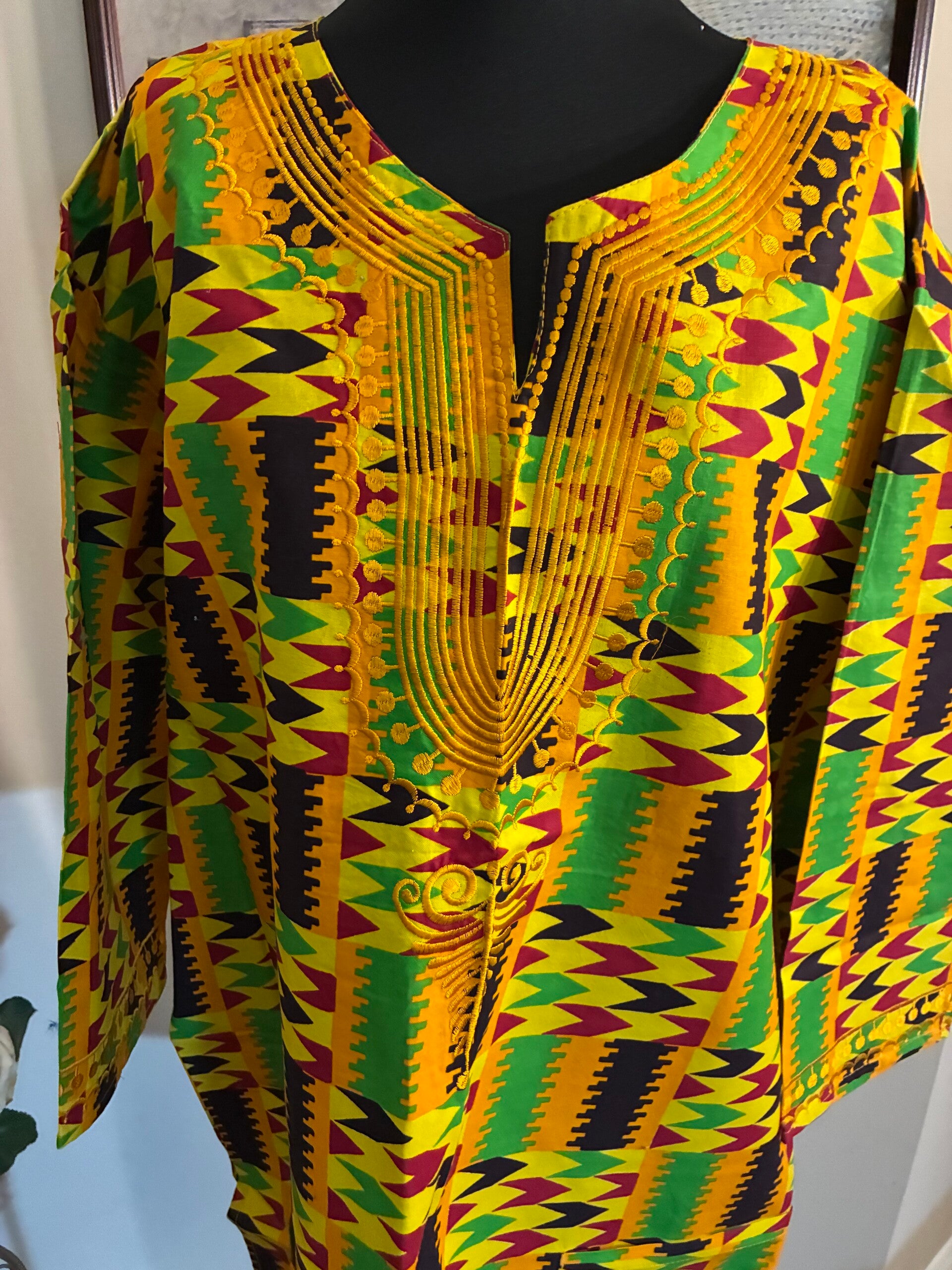 Kente Dashiki, Pants and Kufi