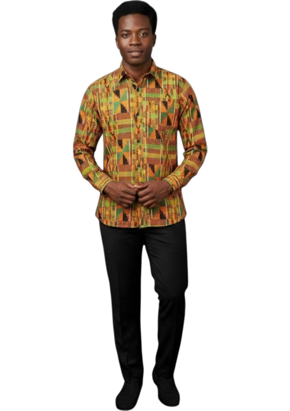Kente Long Sleeve Shirt - MO9F-1001