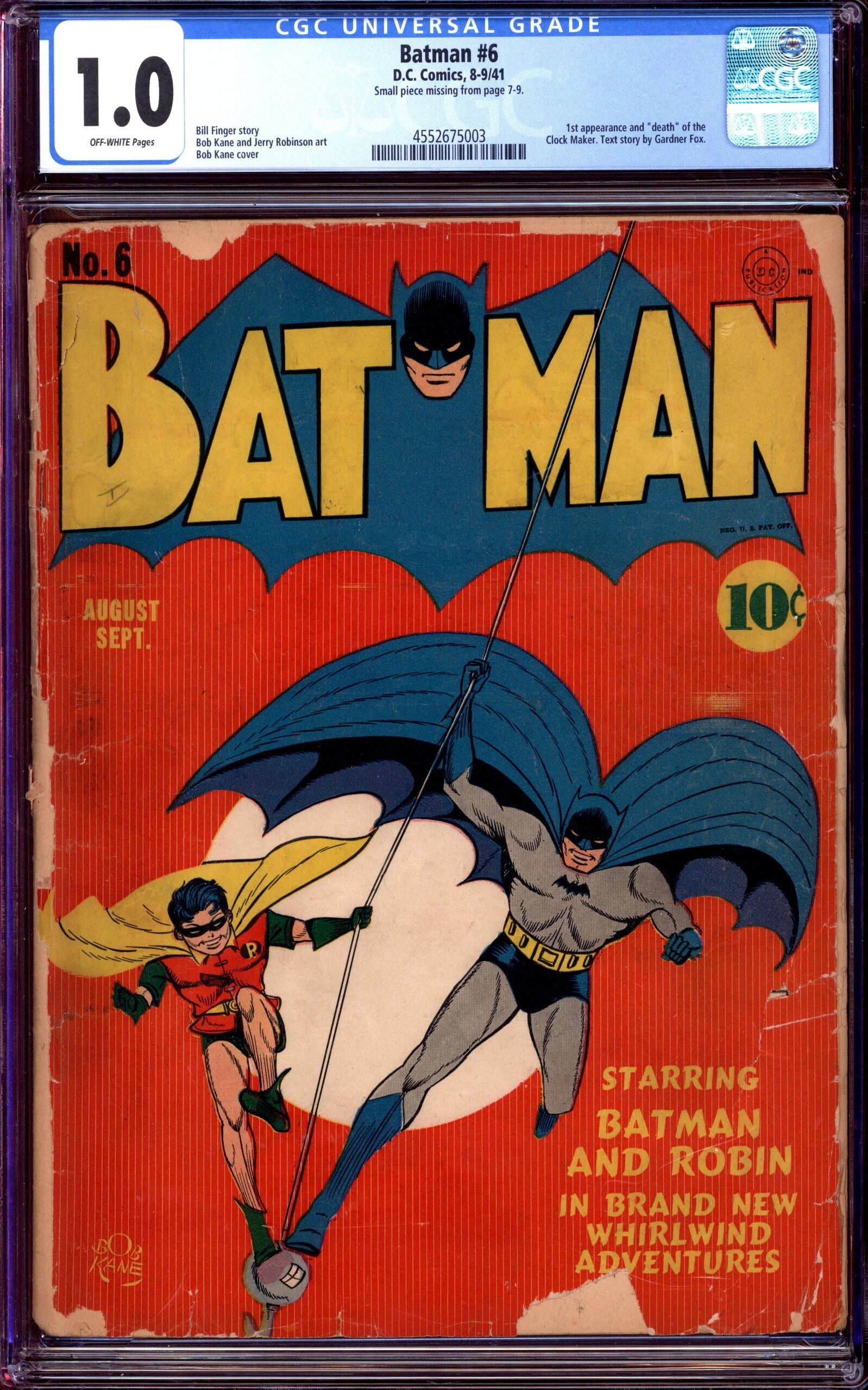 Batman #6   CGC FR 1.0