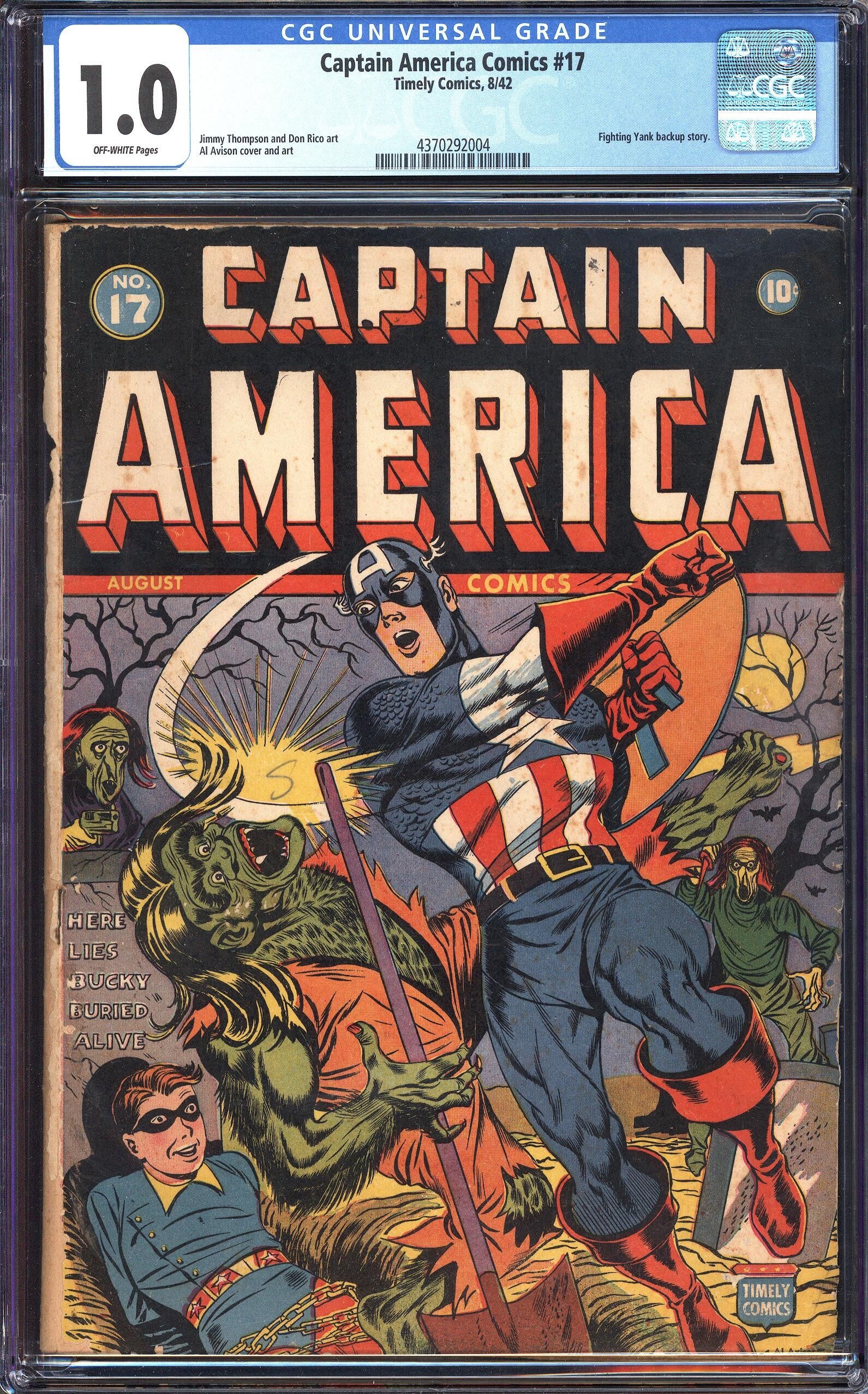 Captain America Comics #17   CGC FR 1.0