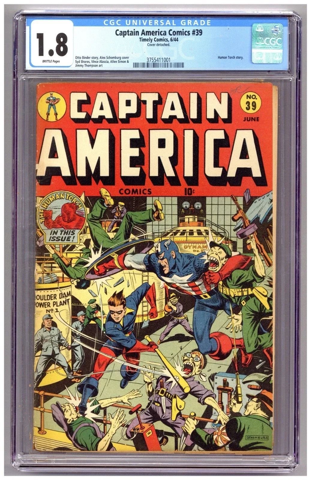 Captain America Comics #39   CGC G- 1.8