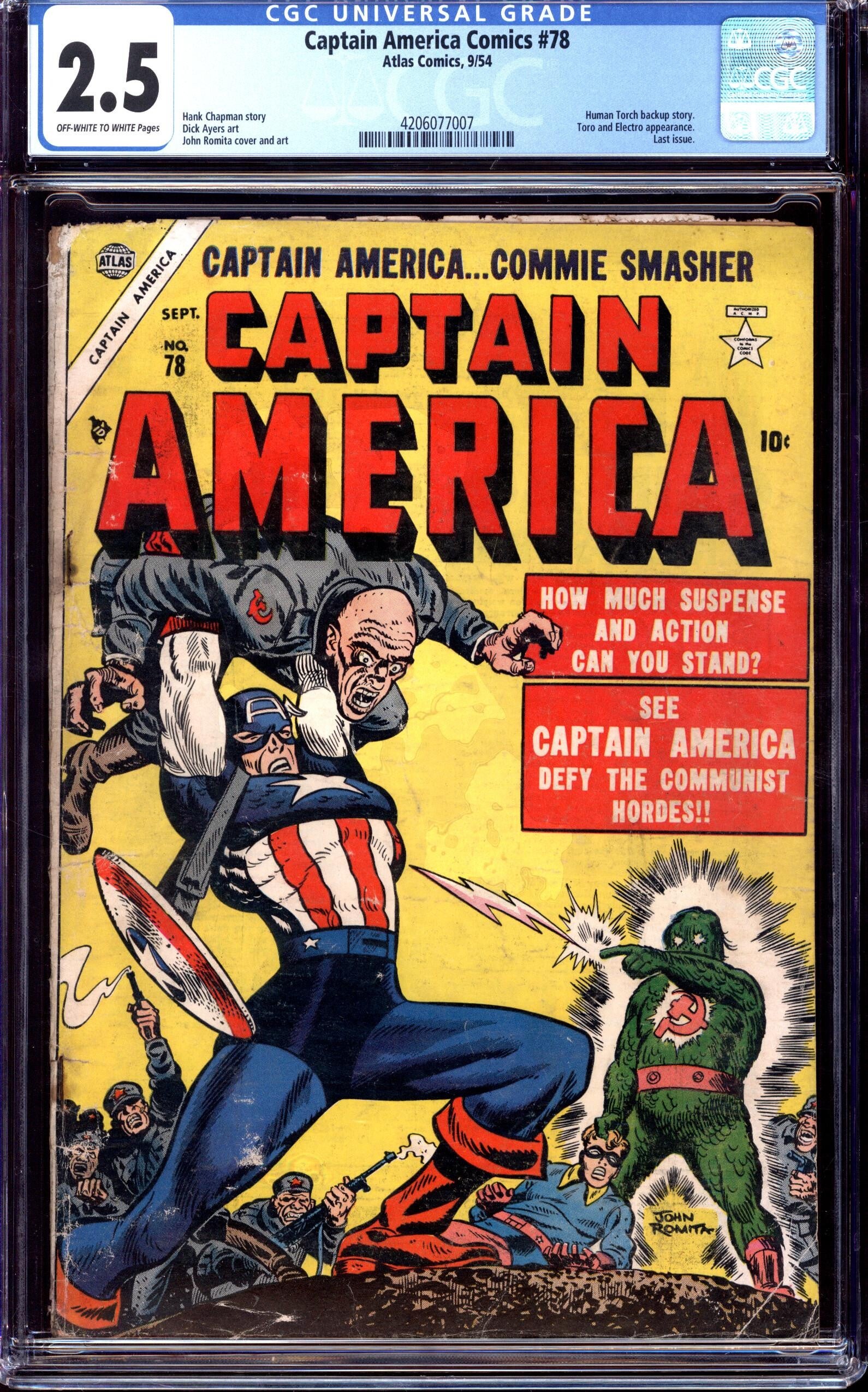 Captain America Comics #78   CGC G+ 2.5