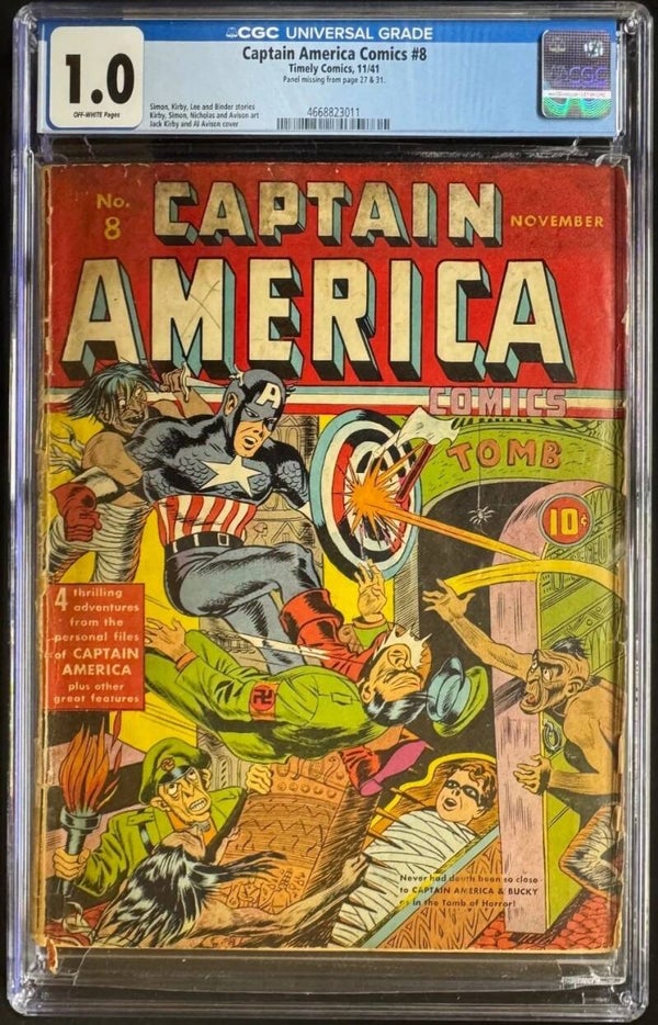 Captain America Comics #8   CGC FR 1.0