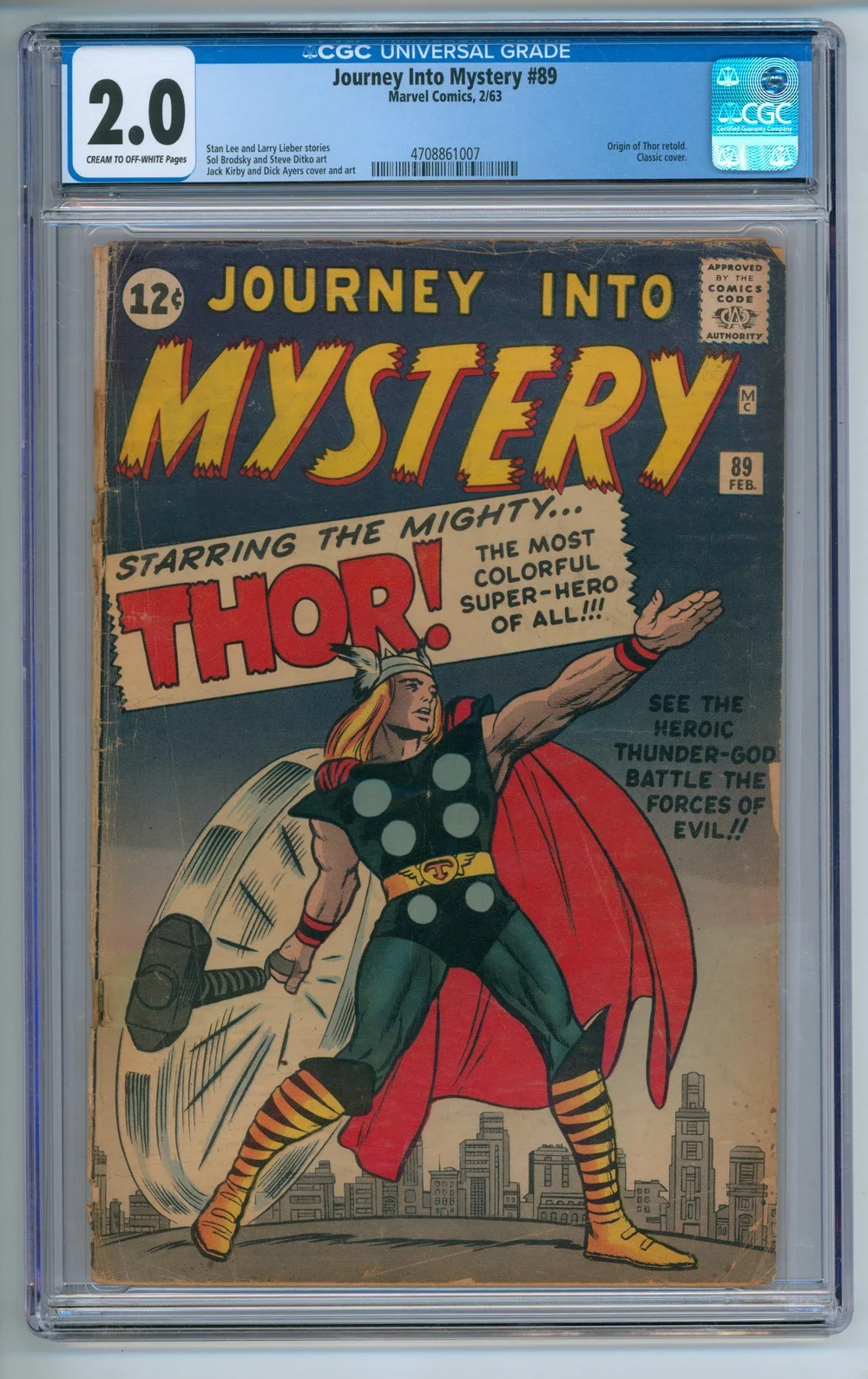 Journey Into Mystery #89   CGC G 2.0