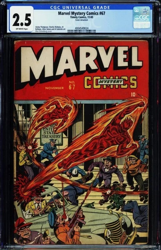 Marvel Mystery Comics #67      CGC G+ 2.5