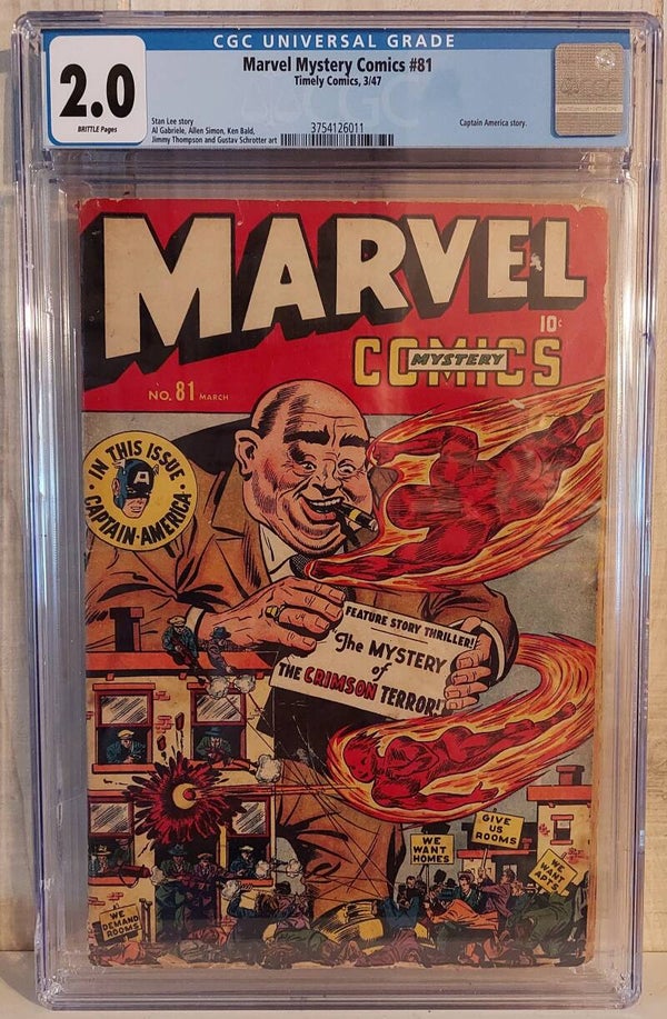 Marvel Mystery Comics #81   CGC G 2.0   case crack