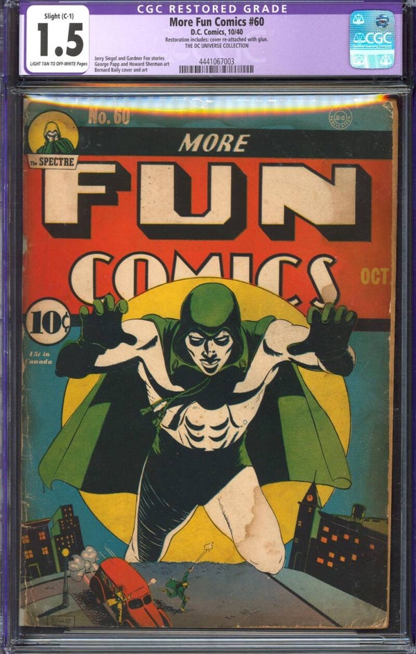 More Fun Comics #60   CGC FR/G 1.5   restored