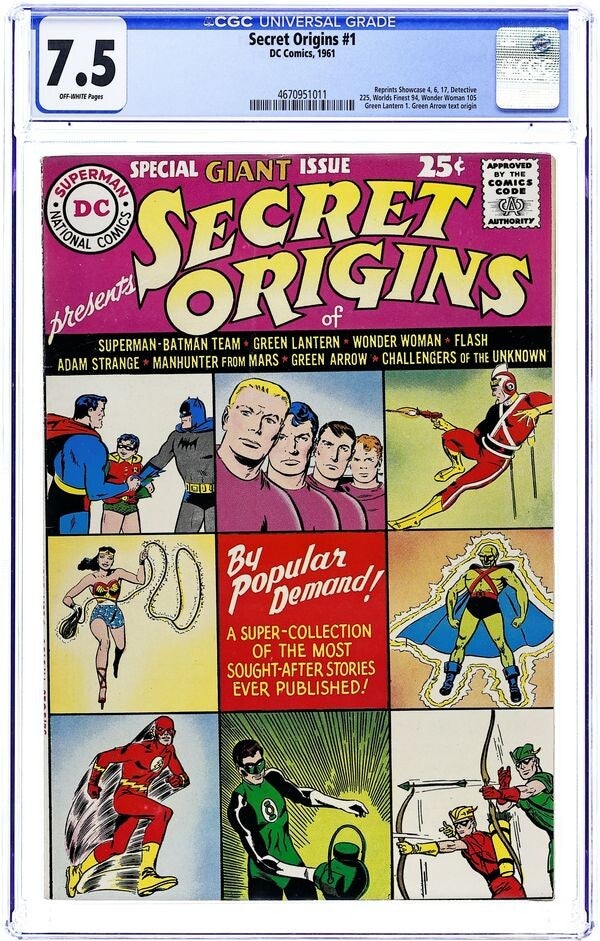 Secret Origins #1   CGC VF- 7.5