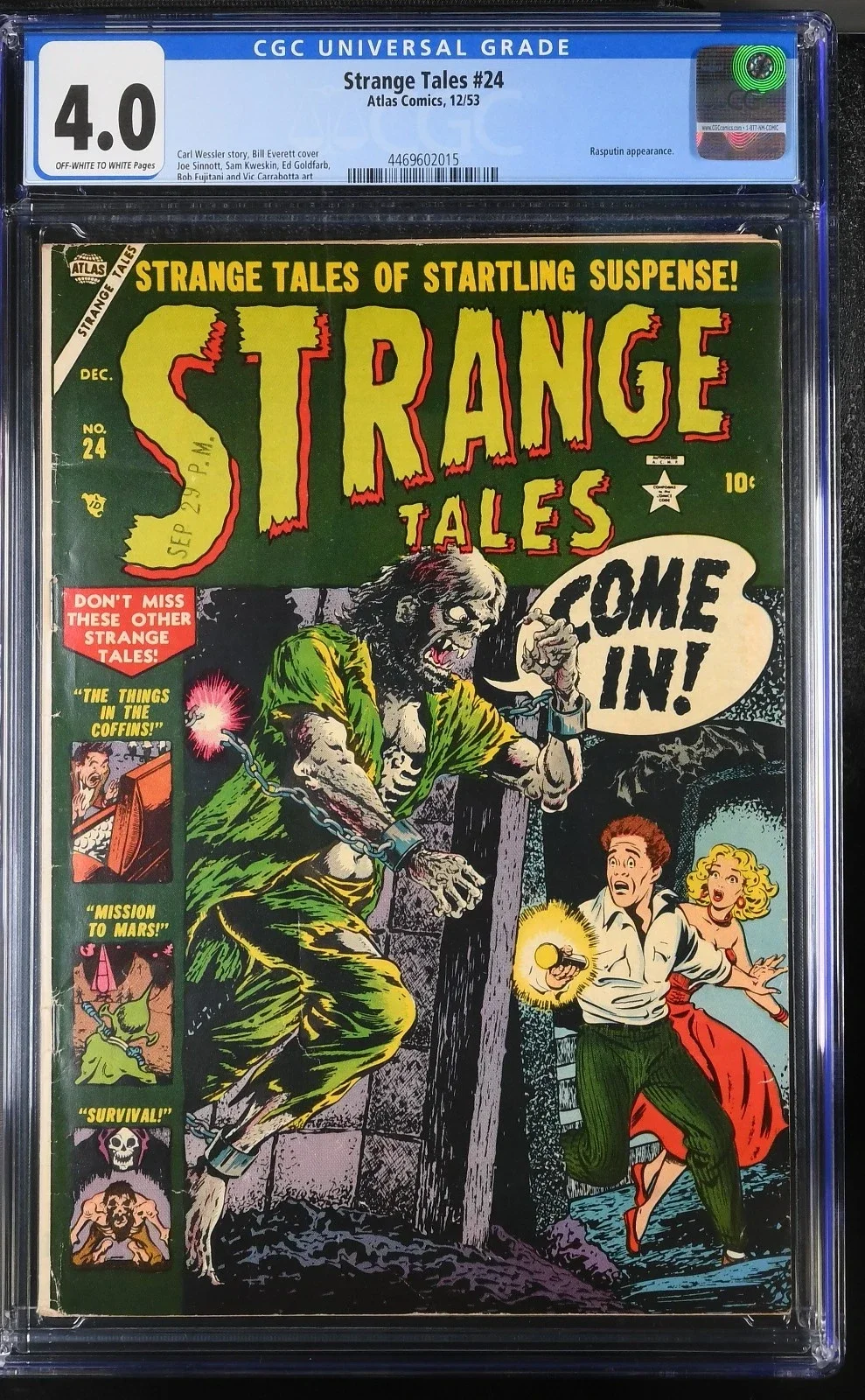 Strange Tales #24   CGC VG 4.0