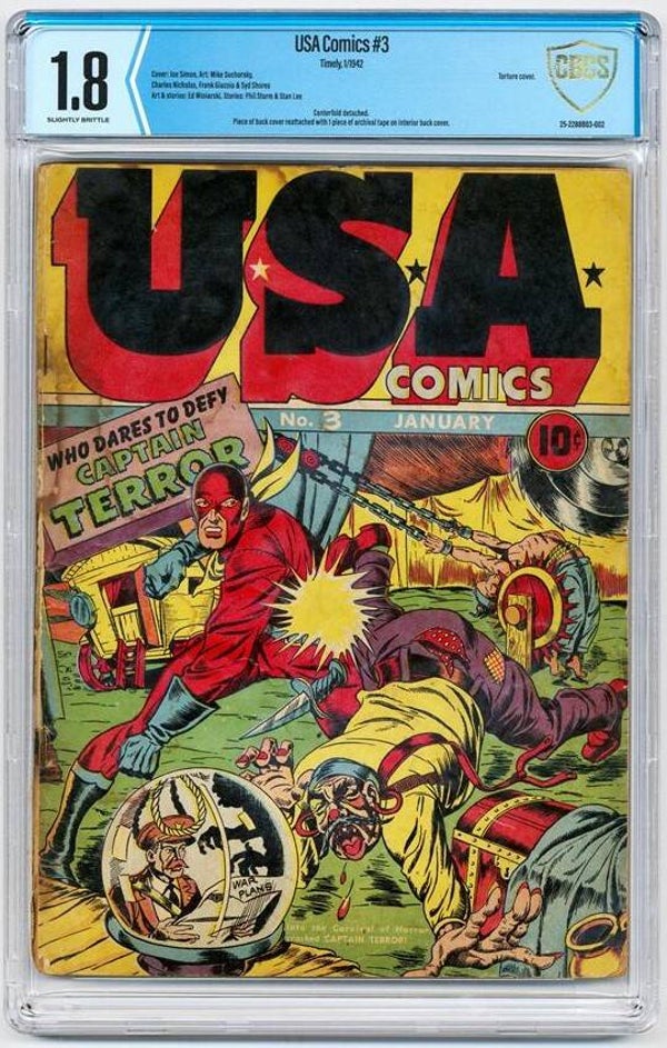 USA Comics #3   CBCS G- 1.8