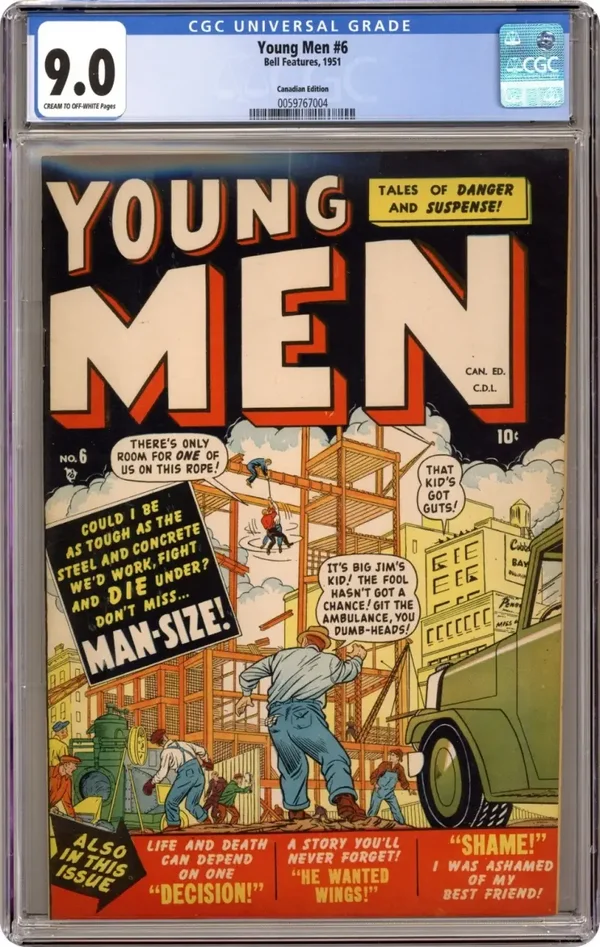 Young Men #6  (Canadian)   CGC VF/NM 9.0