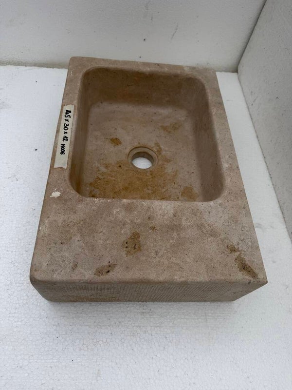Spoelbak natuursteen beige