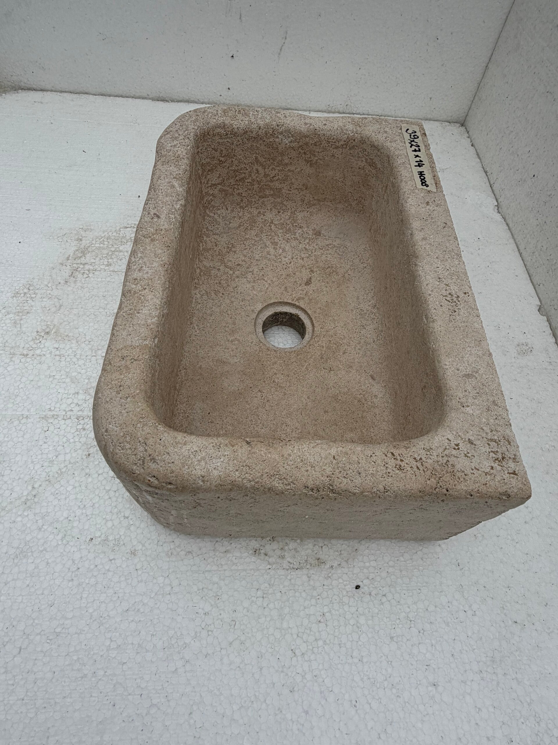 Spoelbak natuursteen beige