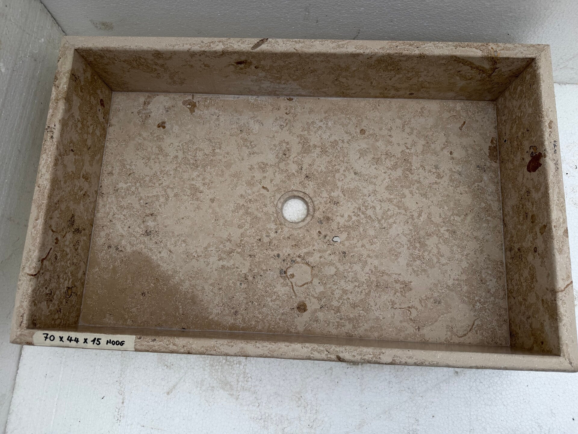 Spoelbak Marmer beige