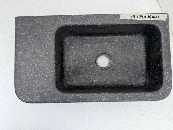 Spoelbak natuursteen zwart
