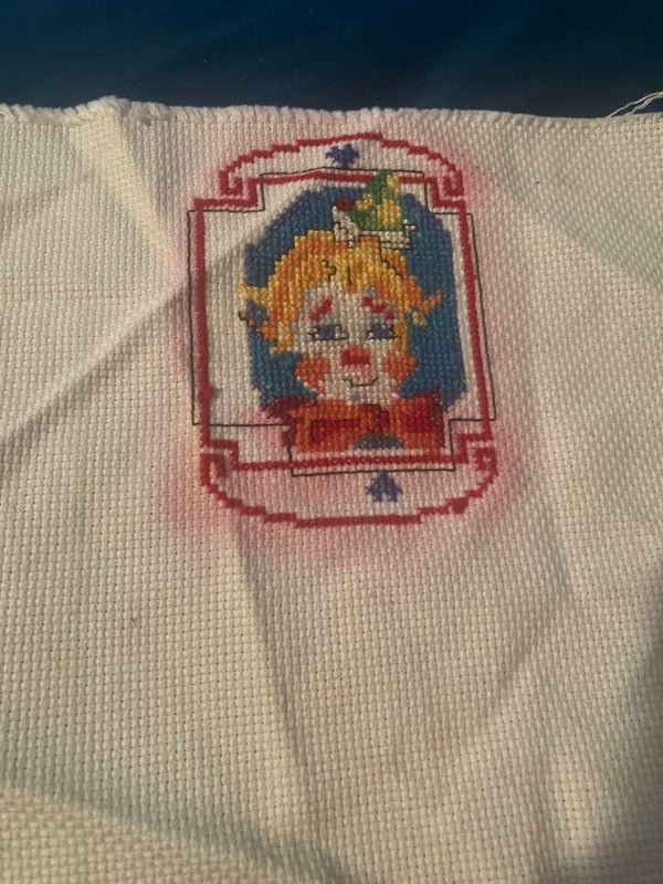 Circus clown Crosstitch