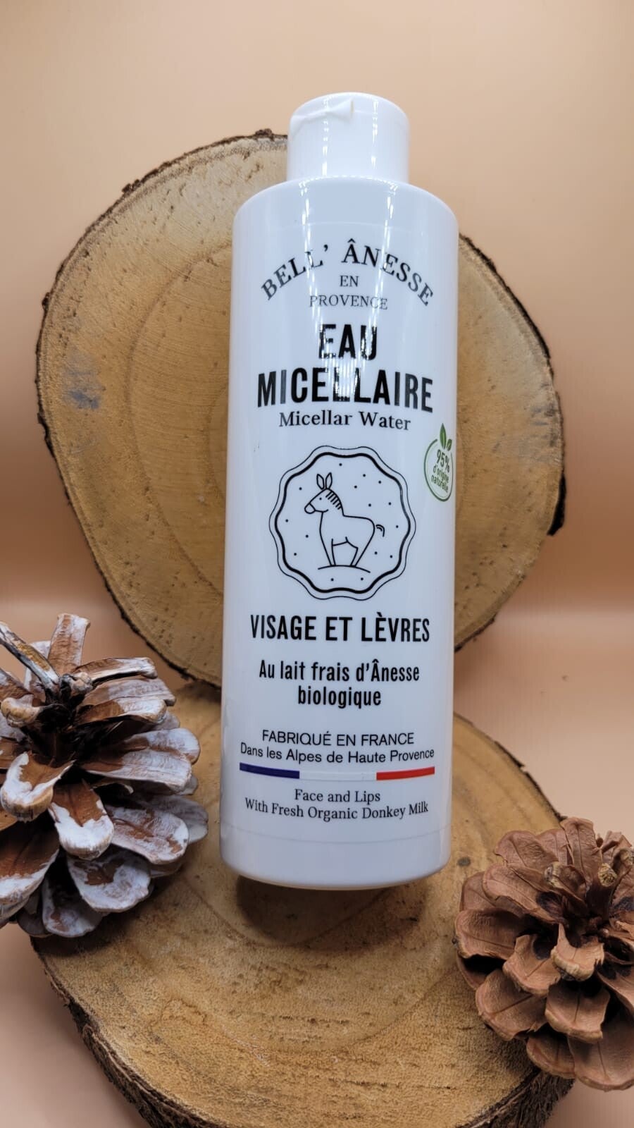 Eau micellaire visage et lèvres au lait d'ânesse BIO