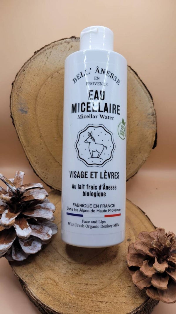 Eau micellaire visage et lèvres au lait d'ânesse BIO