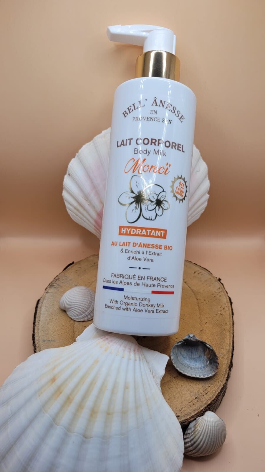 Lait corporel au monoï au lait d'ânesse