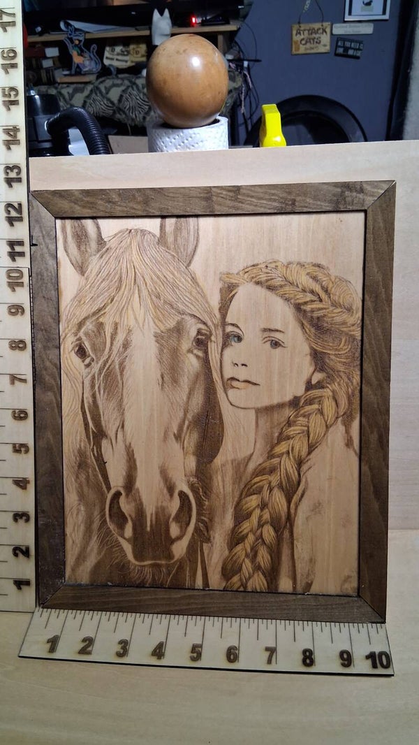 Girl and her horse. (#203)