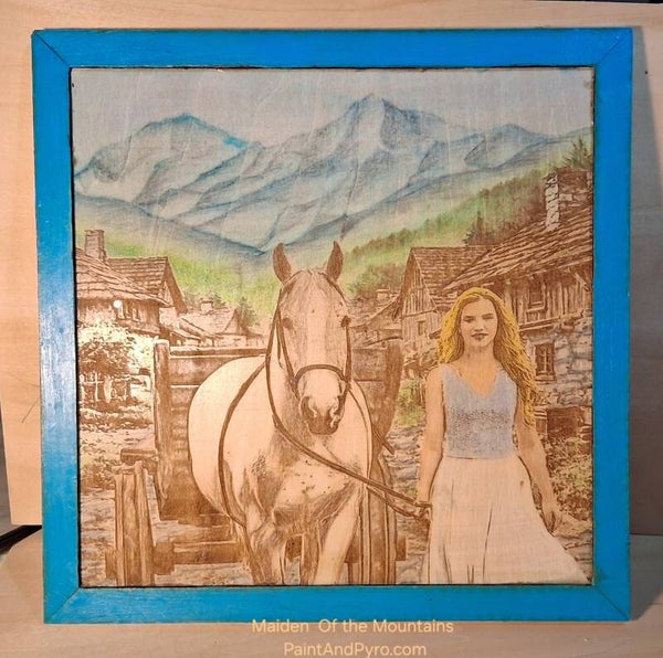 "Maid of the Mountians" Colored Engraving (#211)