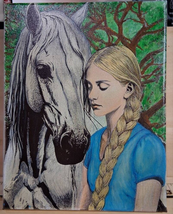 Girl and Her Horse (#221)