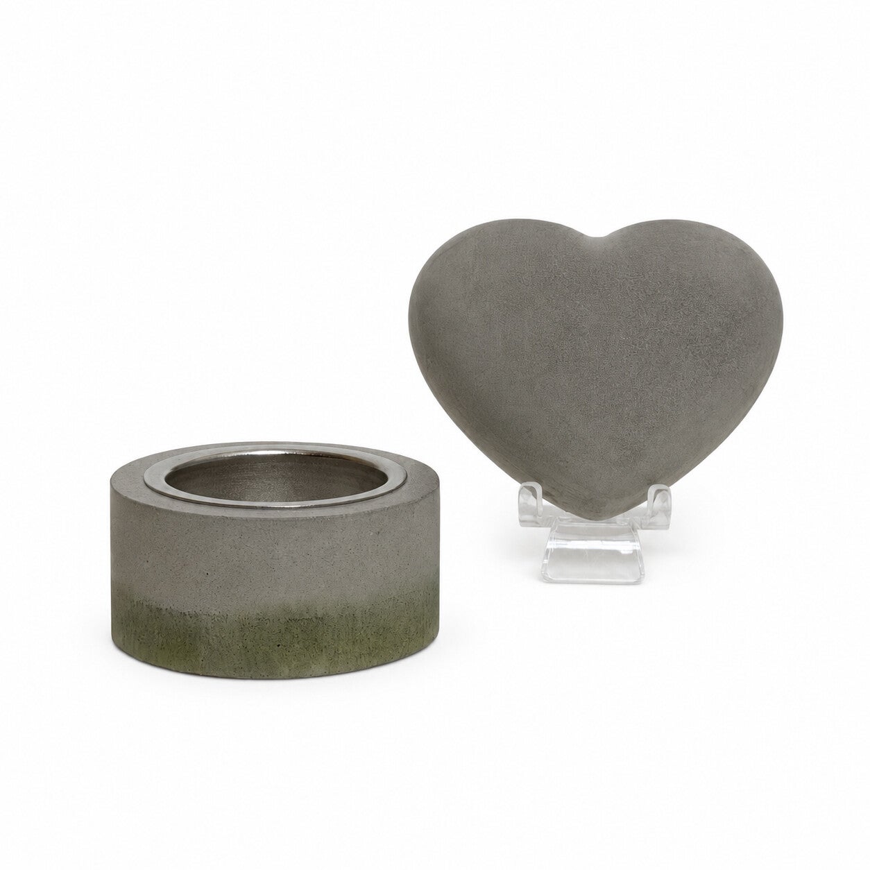 Herinnerings-hart Grey met gedenklichtje