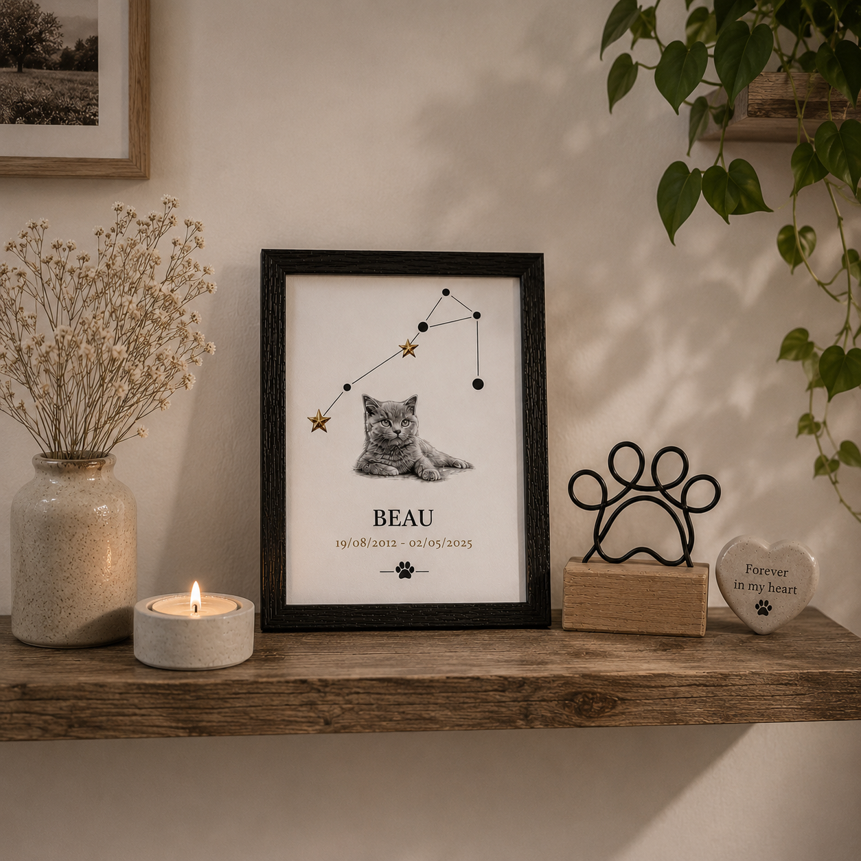 #2 Vela pet-art memorial set
