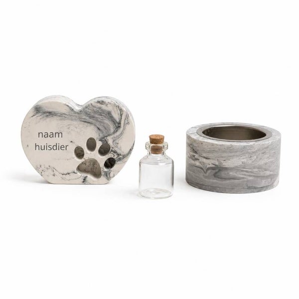 Gedenkset huisdier Koesterhart grey keepsake