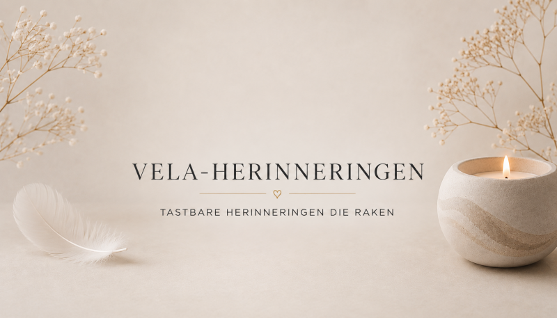 Afbeelding met tekst tastbare herinneringen die raken