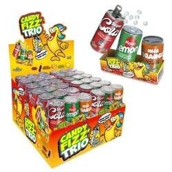 Mini canettes Candy fizz trio
