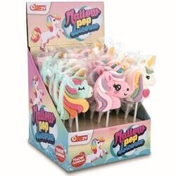 Sucette Mallow pop Licorne en marshmallow