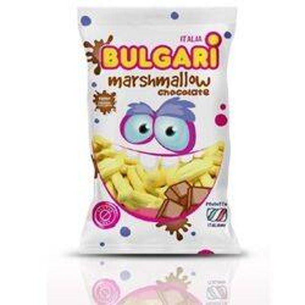 Bananes fourrés au chocolat en marshmallow (100g)