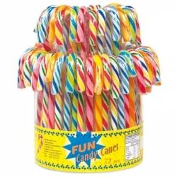 Candy canes tutti frutti (lot de 10)