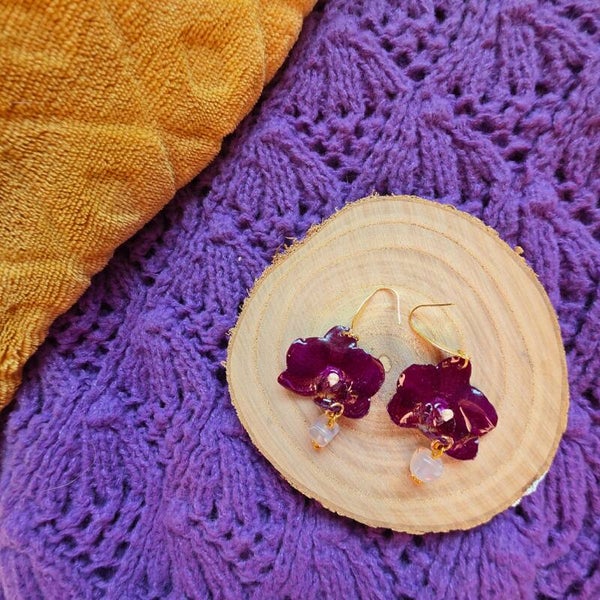 Purple princess orchid gemstone