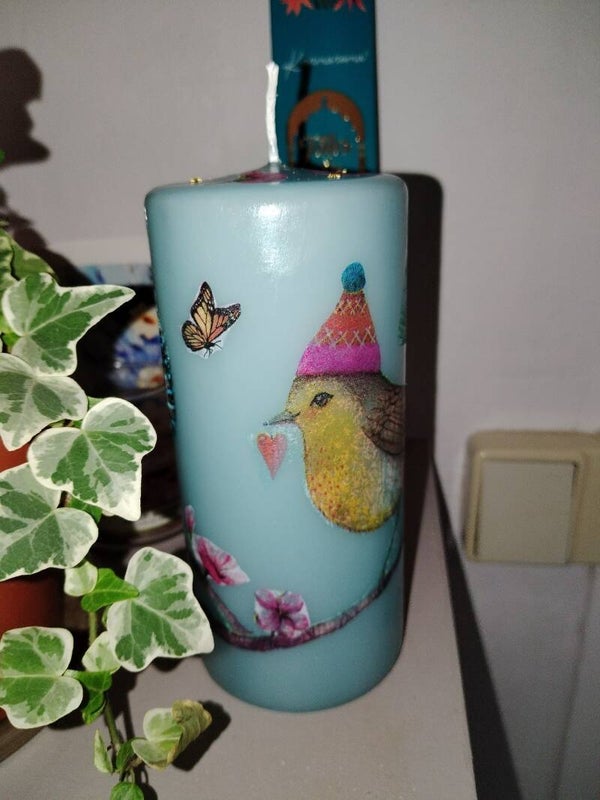 Bougie oiseau d'hiver