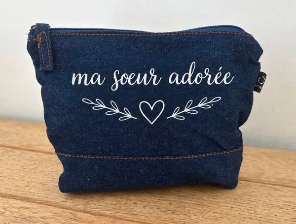 Trousse en jean personnalisée