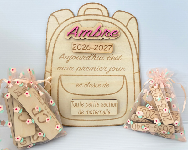 Pancarte rentrée cartable