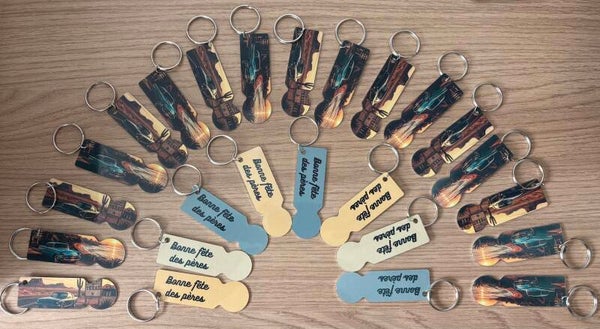 Porte clés jeton de caddie personnalisé