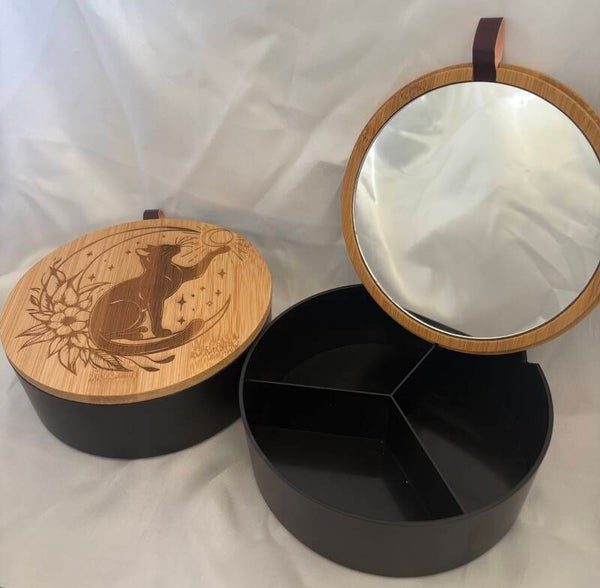 Boîte à bijoux en bois personnalisée avec gravure